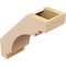 Ekena Millwork 5-inch W x 12-inch D x 12-inch H Pescadero Rough Cedar Woodgrain TimberThane Knee Brace, Primed BRCUR05X12X12PECRCPR - alternate 4